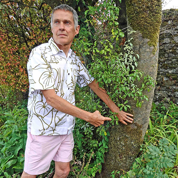 Daniel Sparler with Old Pitto - a tree